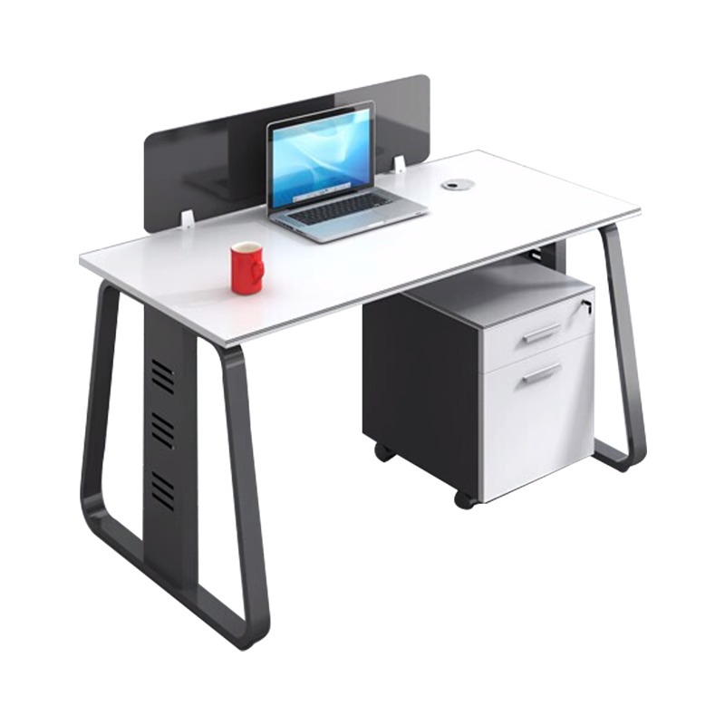 [Ventas directas de fábrica] escritorio de oficina del personal y silla combinación simple pantalla moderna titular de la tarjeta de seis personas escritorio del personal al por mayor