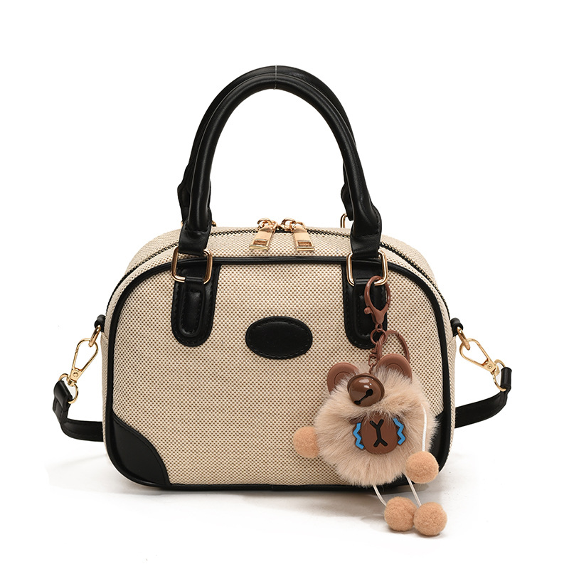 Bolso de nicho coreano de mujer de alto nivel, lino retro, bolso de hombro de viaje, nuevo tipo de bolso de viaje inclinado