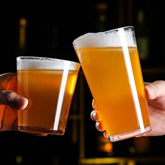 イギリス式のアメリカ式の品脱杯の精醸造ビールの杯のジュースの飲み物のミルクティーのレモンの杯のガラスのコップはlogoを打つことができます。