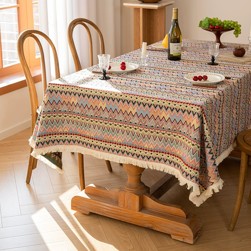 Ethnic rectangular cloth, increased thickness, cotton and linen, ethnic style