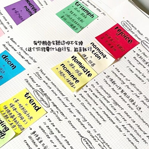 ins colorful small square sticky note tearable sticky mini note paper student notes multifunctional index sticker