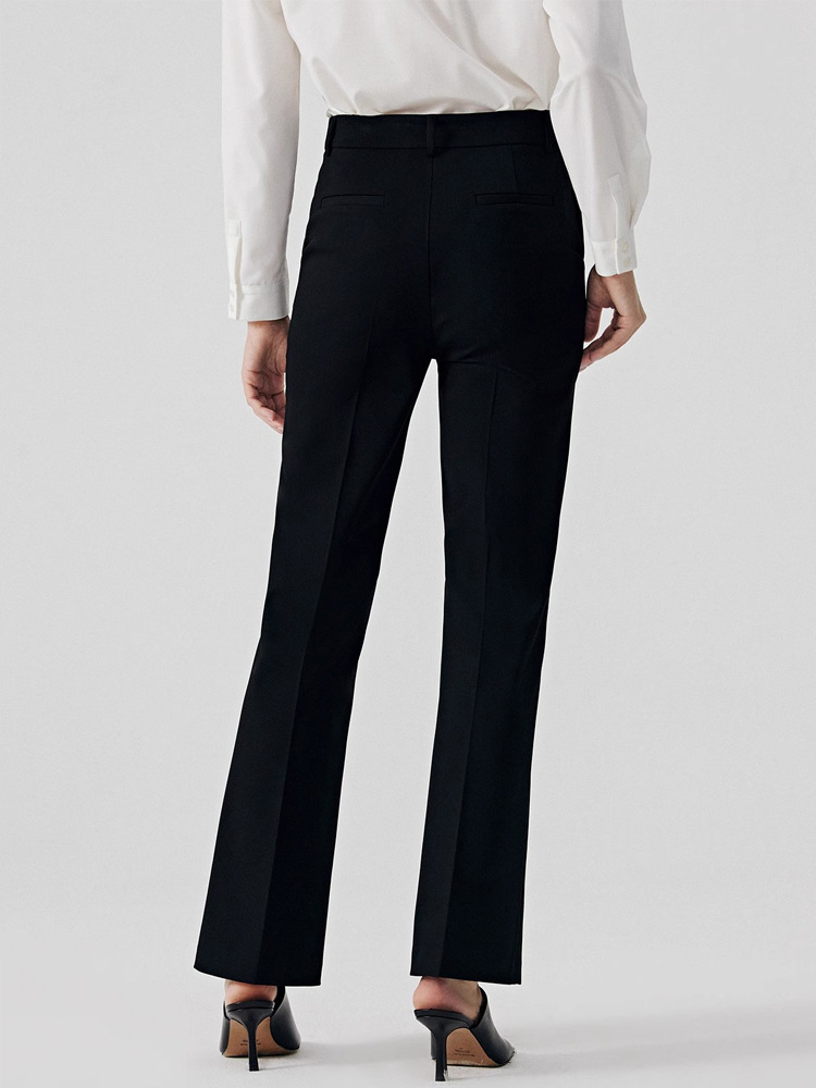 Quần culottes nữ ống rộng cạp cao dáng suông — Màu đen