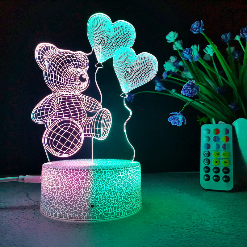 Direkte Herstellerverkauf Acryl 3D Nachtlicht Schlafzimmer Nachttisch Schreibtisch Touch-Kinder-Geschenk LED Nachtlicht Großhandel