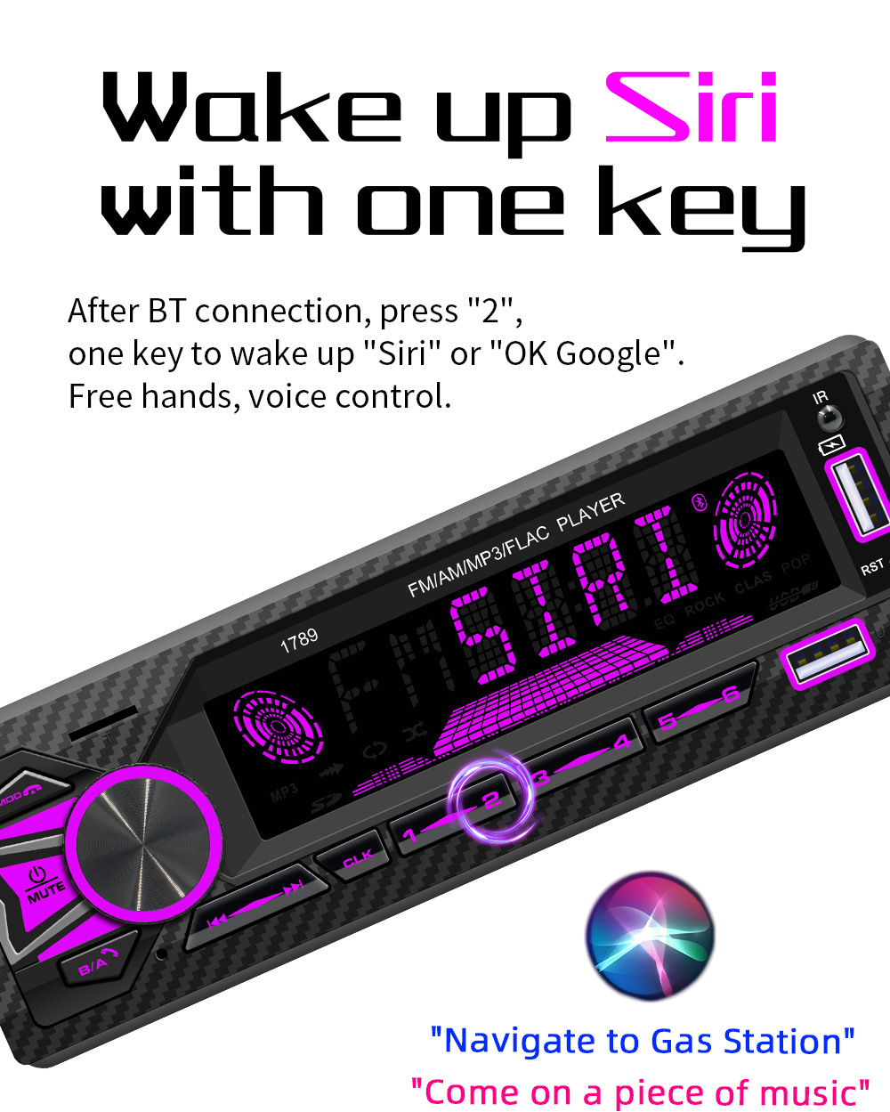 12V Single-Cylinder Short Mp3 Fm Radio Car Dual Bluetooth USB Player Mobile Phone Intelligent Positioning to Find the Car