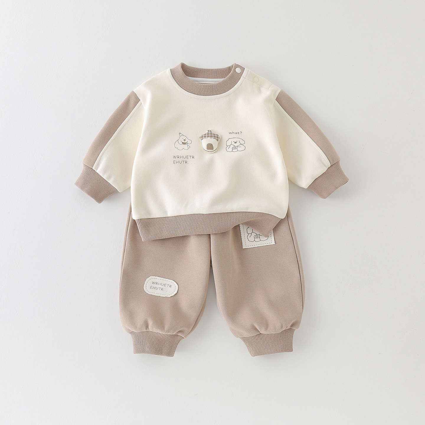 106059819@qq.com Ensemble bébé garçon deux pièces, sweat-shirt, vêtements de printemps et d'automne pour nourrisson, pantalon long décontracté pour les sorties, tout-petit_voghion.com