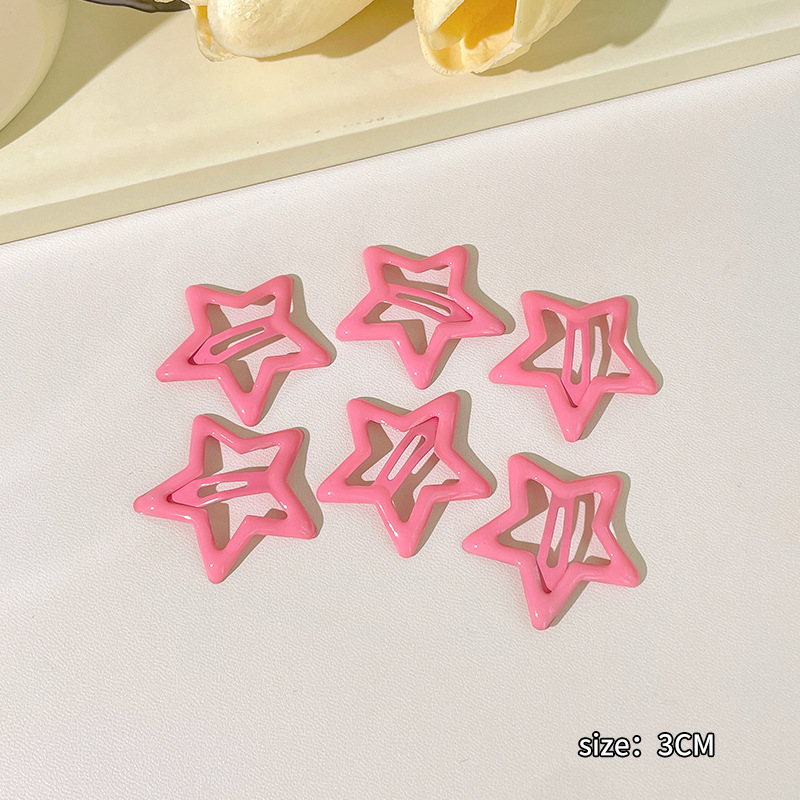 Linda estrella y2g horquilla hembra clip lateral flequillo BB clip horquilla para niños dopamina clip de color tocado