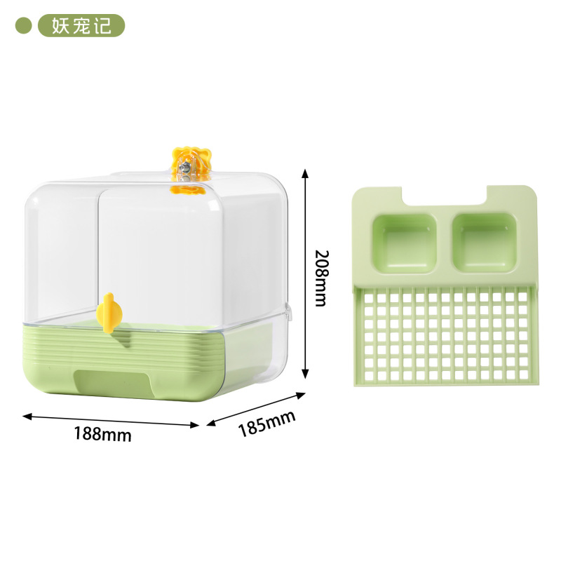 鹦鹉浴室洗澡盆神器两用鸟专用喂食器八哥虎皮牡丹玄凤防溅食盒|undefined