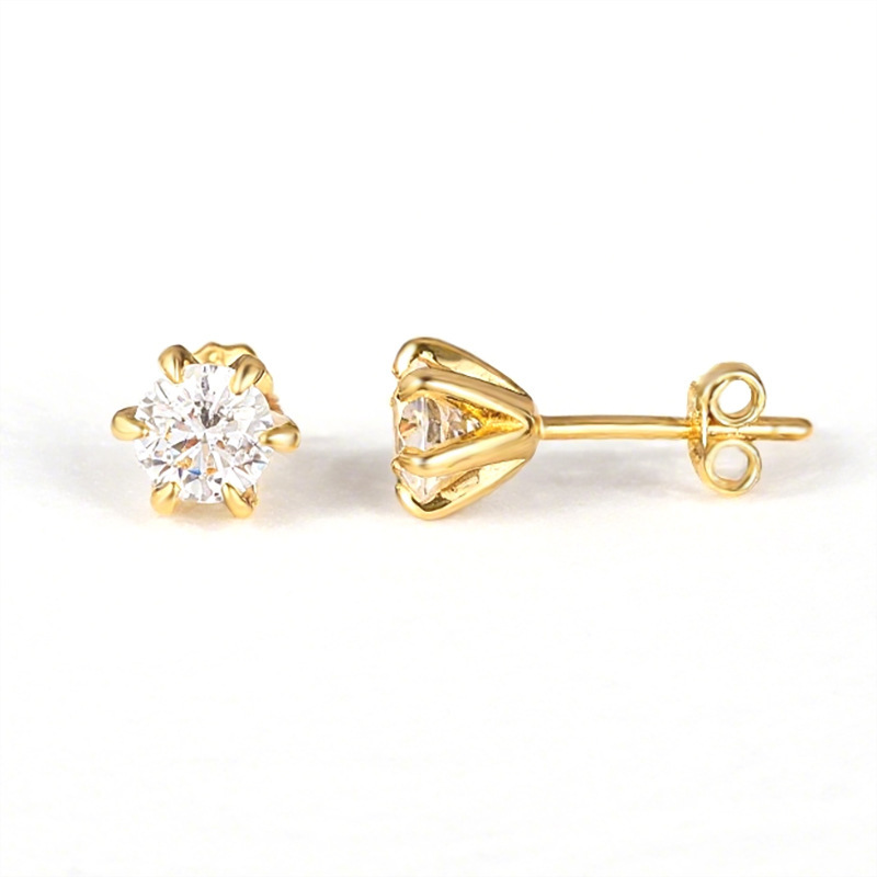 실버 상감 지르콘 - 골드 여섯 개의 발톱