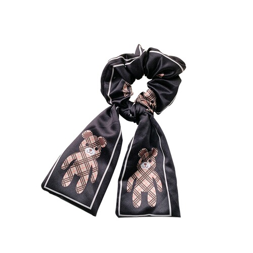 Streamer bow hairband to tie hair Internet celebrity ponytail headband for women to go out with temperament new style cute simple large intestine hair tie
