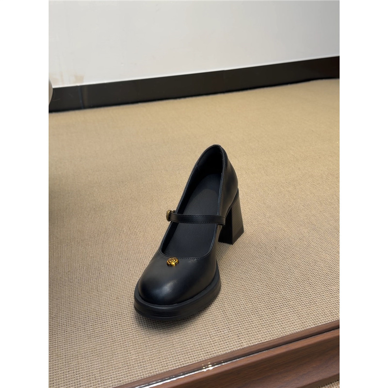 Stylish and Attractive~5-7/ Genuine Leather Floral Mary Jane Shoes for Women, Versatile High Heels Stylish and Attractive~5-7/ Genuine Leather Floral Mary Jane Shoes for Women, Versatile High Heels