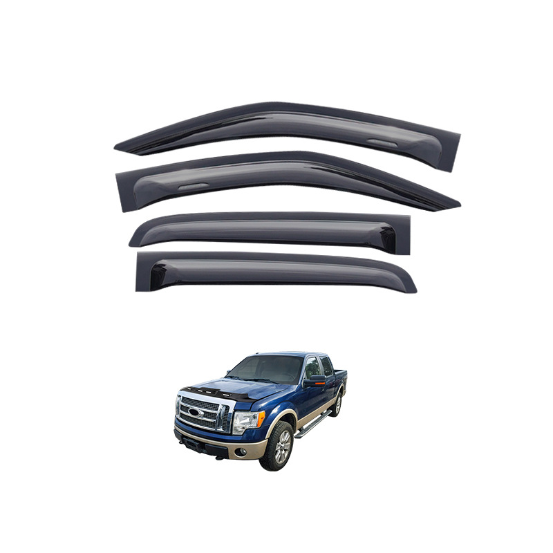 TXR adecuado para Ford F150 viento y lluvia, modificación de cejas de lluvia de ventanas Ford f150 Window Deflectors