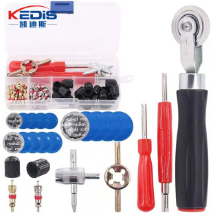 Tire repair film valve core nozzle cap compaction wheel valve core wrench tire repair tool suit
