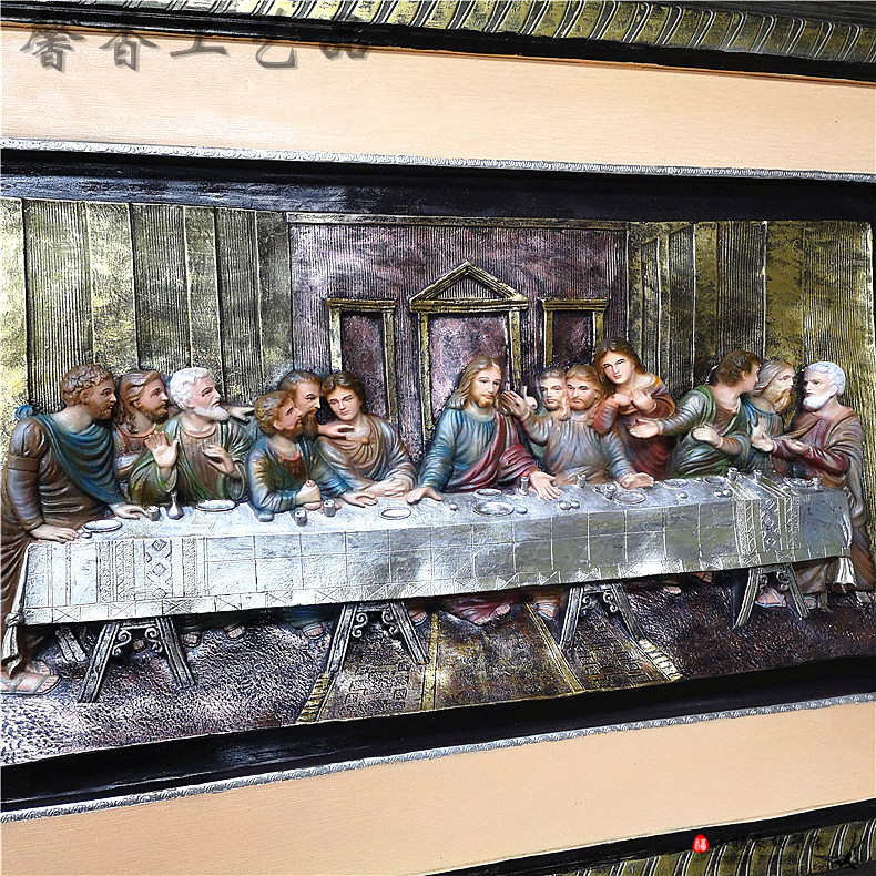 120cm de la última cena como un colgante de estatuas de fibra de vidrio decoración de la iglesia