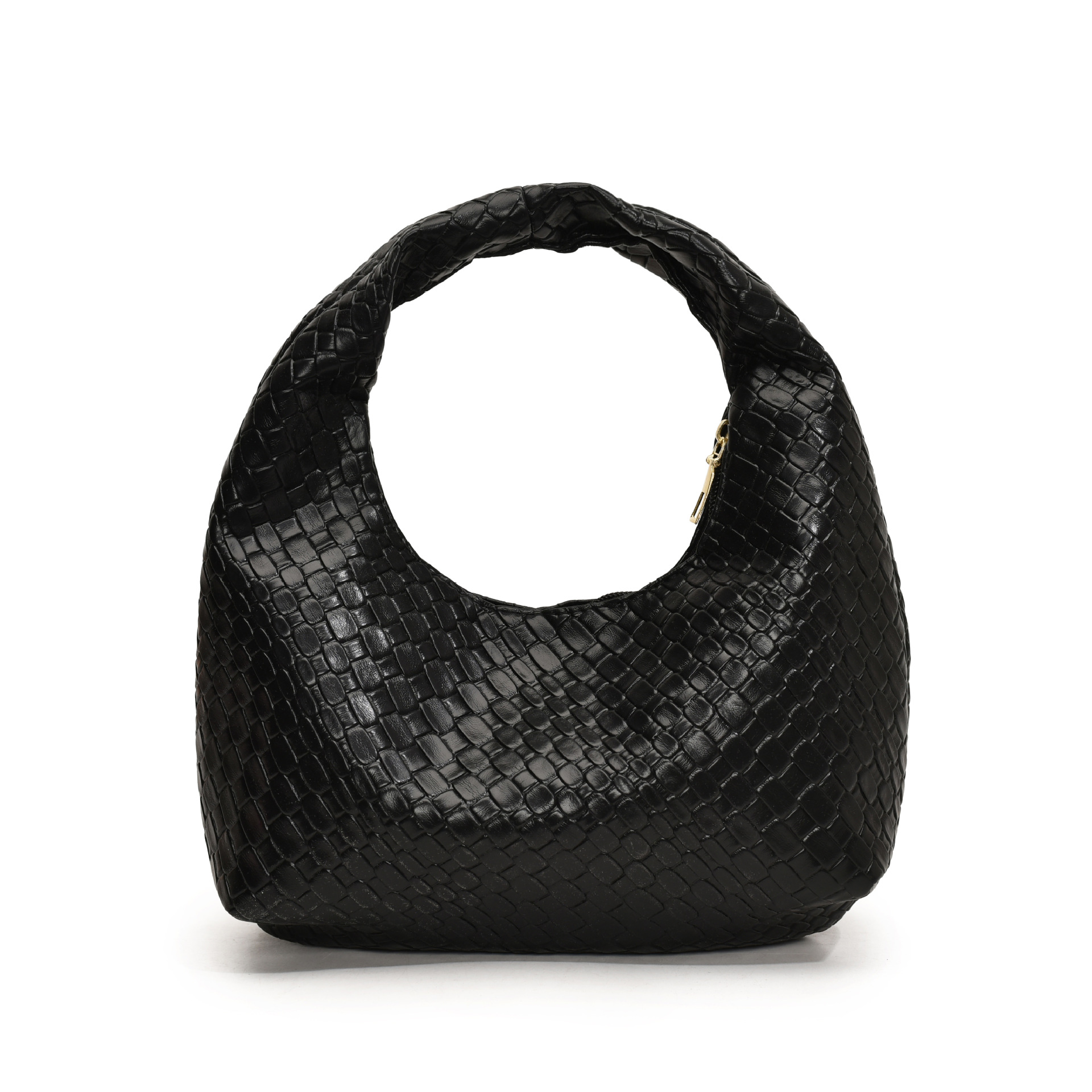 Red retró simple mujer 2024 otoño y invierno nueva moda ocio mochila bolsa trenzada bolso de hombro bajo la axila