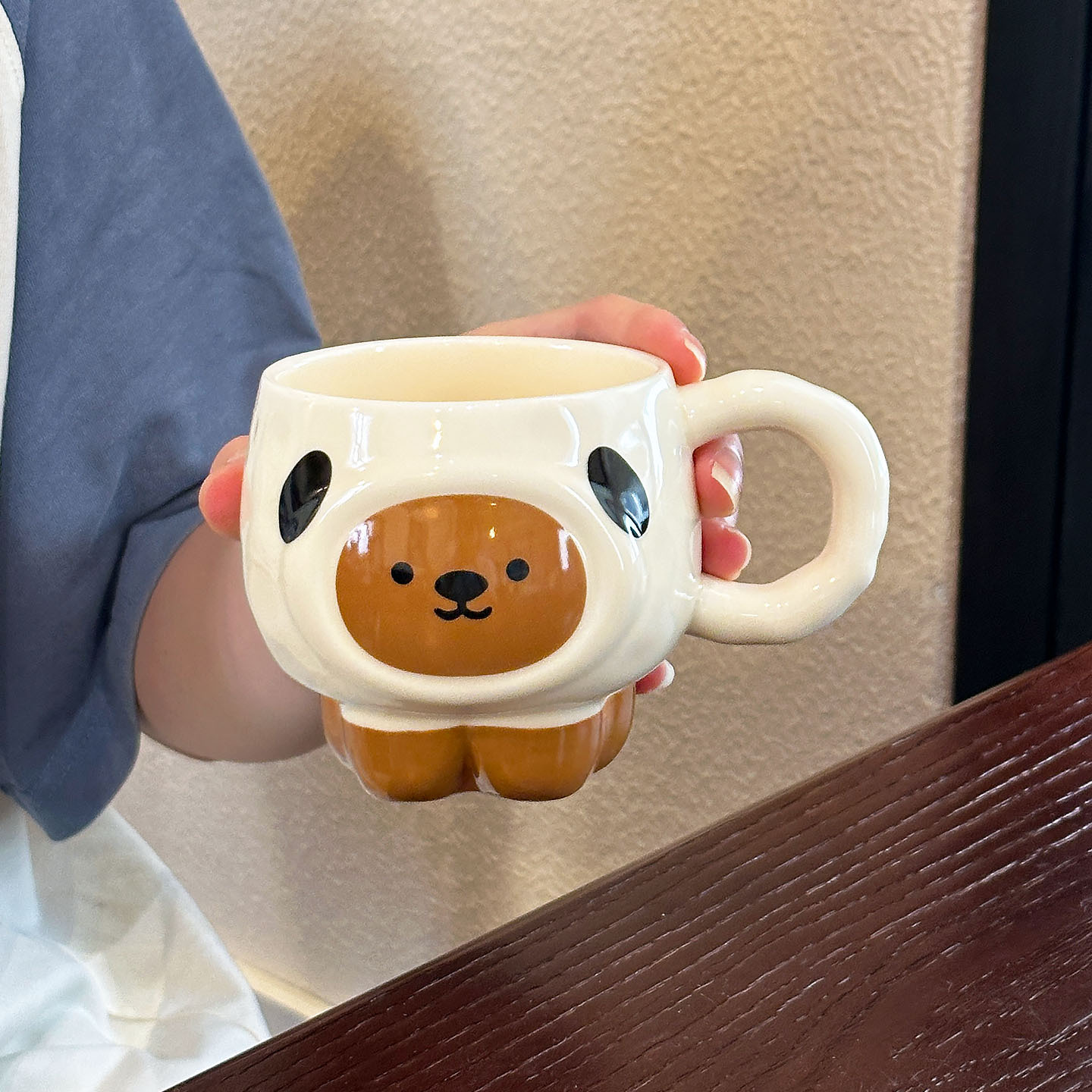 Cute ins de dibujos animados tazas de cerámica creativas tazas de café caseras tazas de cerámica de alto valor para niñas