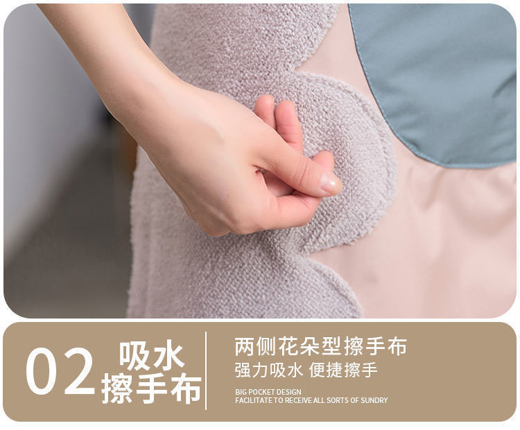 可爱小鹿厨房围裙家用创意简约做饭防水防油男女时尚围裙罩衣批发详情7