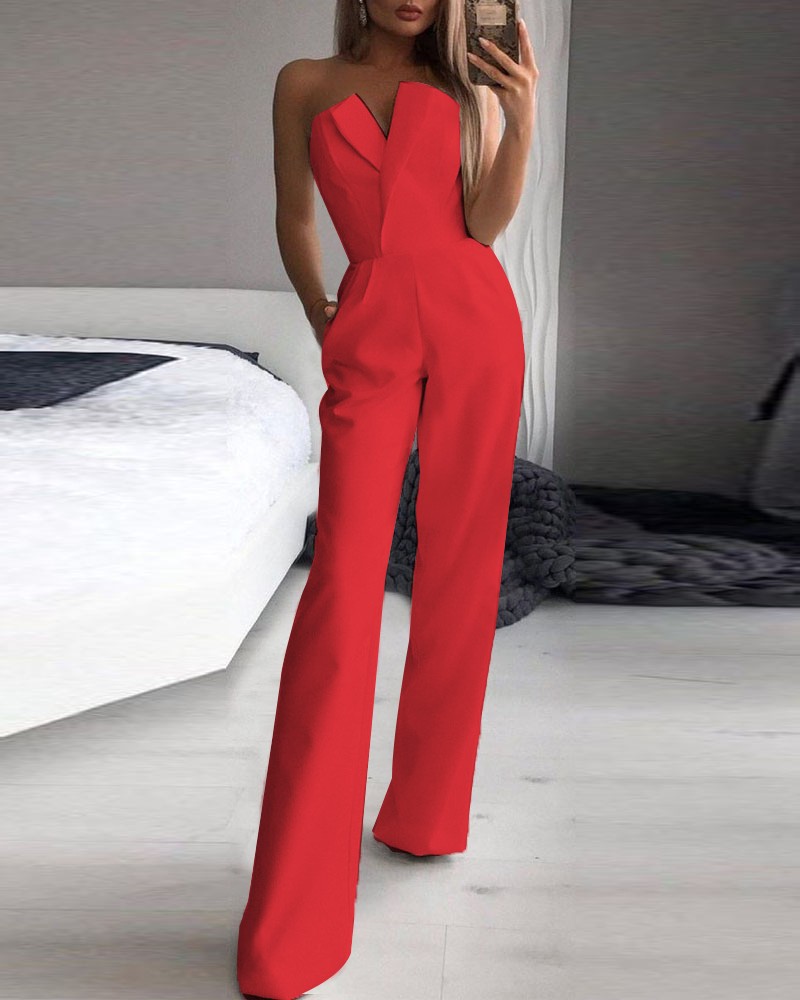 Jumpsuit Cardigan Mid-waist Temperament Commuter Jumpsuit