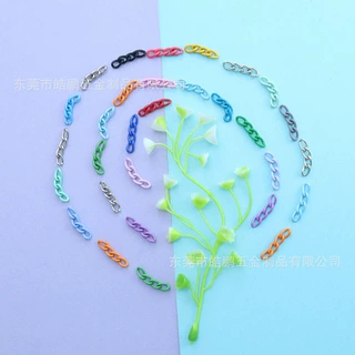 彩色4节链烤漆钥匙链制作diy金属扭链条创意钥匙扣配件颜色可调色