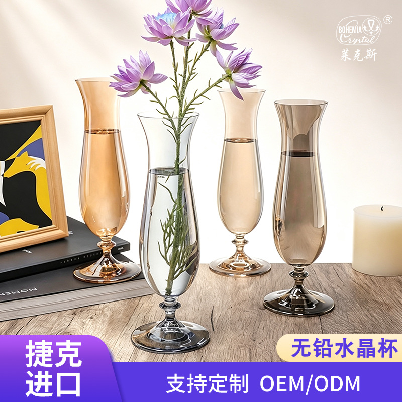 Checo Lexus vase de cristal sin plomo de alta calidad lujo ligero decoración de la sala de estar dormitorio decoración hidropónica decoración mayorista