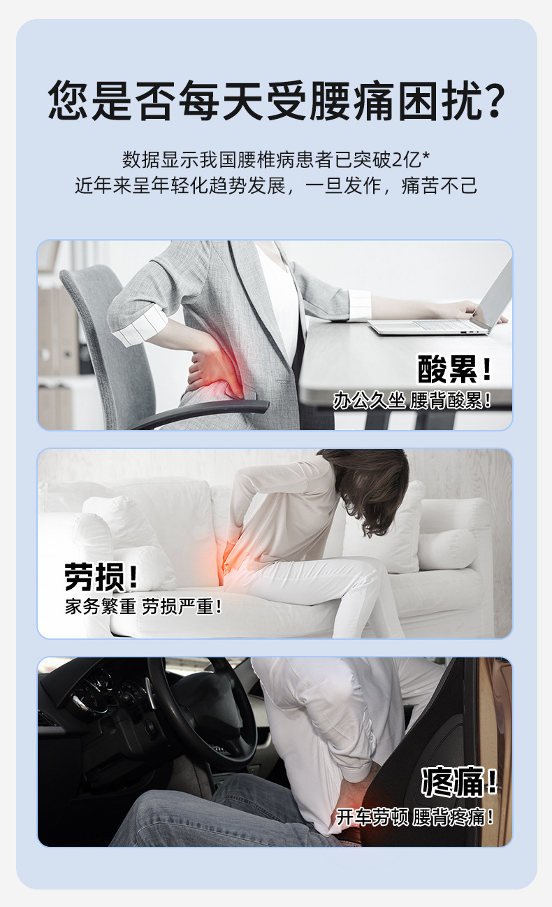Space Memory Foam Car Headrest and Waist Pillow, Cartoon Cute Car Cushion Cushion, Car Backrest and Neck Pillow