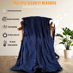 American Amazon Coral Fleece Large Electric Heated Blanket Adjustable Temperature Automatic Shut-Off Dual-Control King Double Electric Blanket