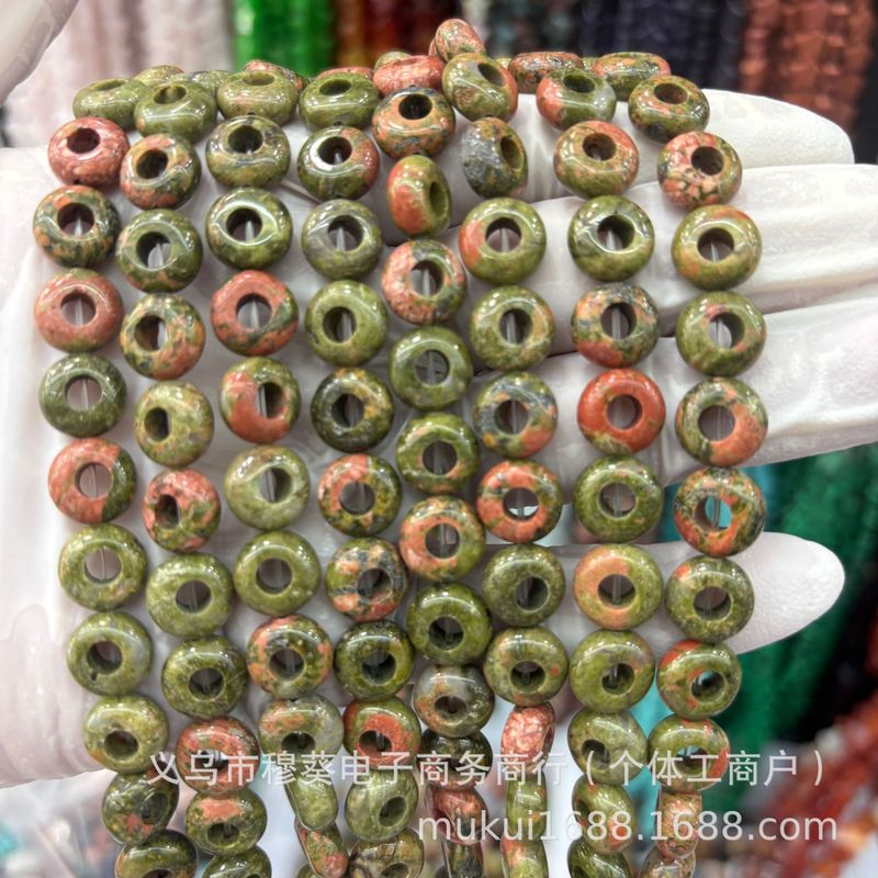 4 × 10 ミリメートル天然石瑪瑙ストレート穴大穴リングビーズ DIY ブレスレットネックレスジュエリーアクセサリー半完成品卸売|undefined