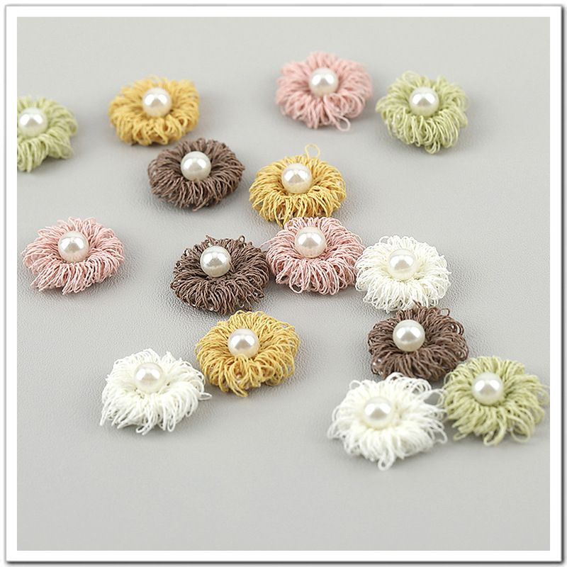 珍珠立体泡泡小花朵童鞋花衣帽发饰发夹配件裤裙裤袜子装饰辅料