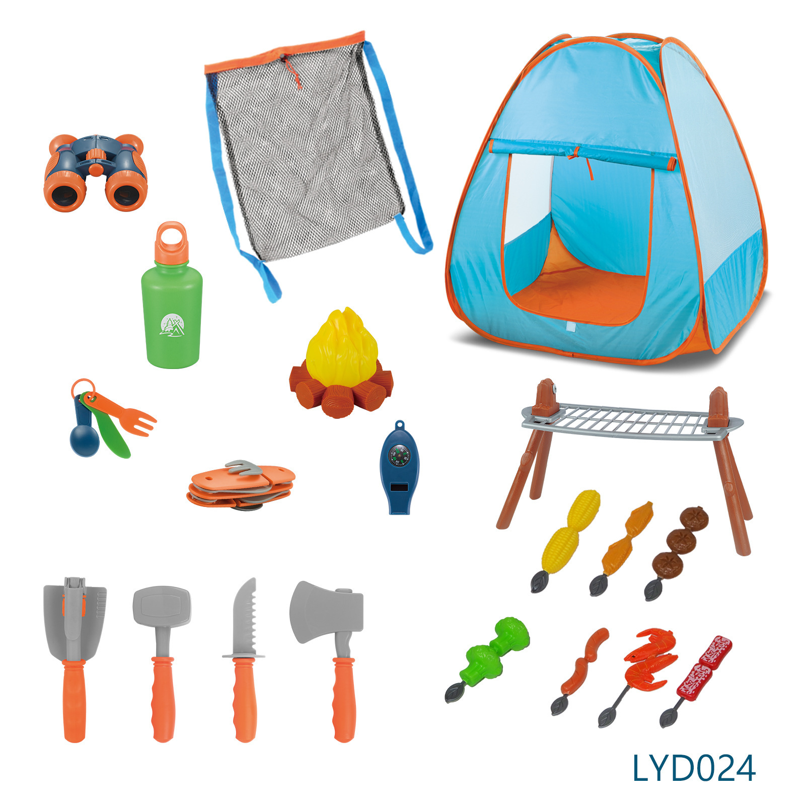 Juego de vajilla educativa para niños, para camping, picnic, con walkie-talkies, utensilios de cocina, para jugar al aire libre.