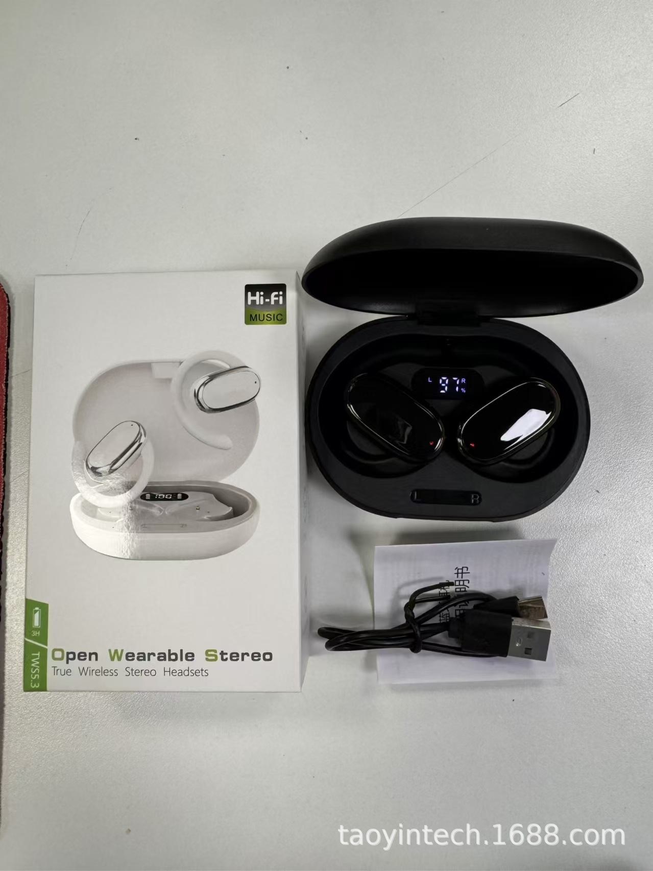 Auriculares Bluetooth con aretes de conducción ósea explosivos transfronterizos