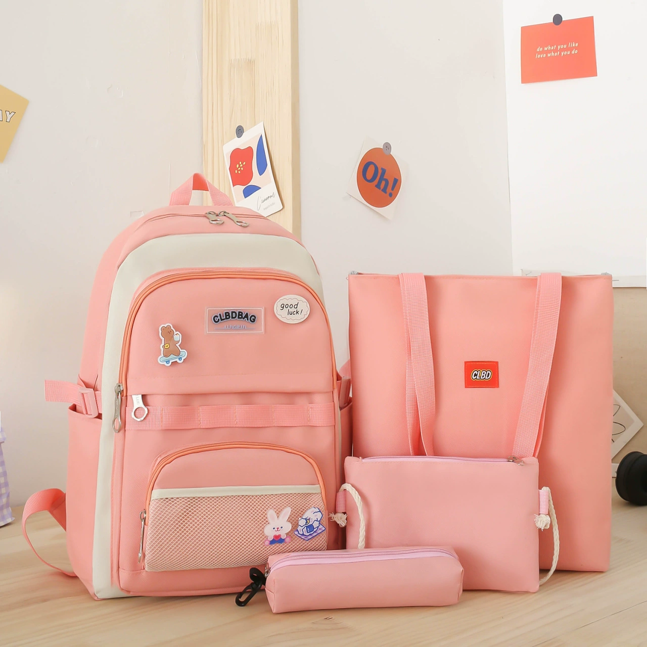 Brand fresh backpack, set, wholesale, 4 piece set