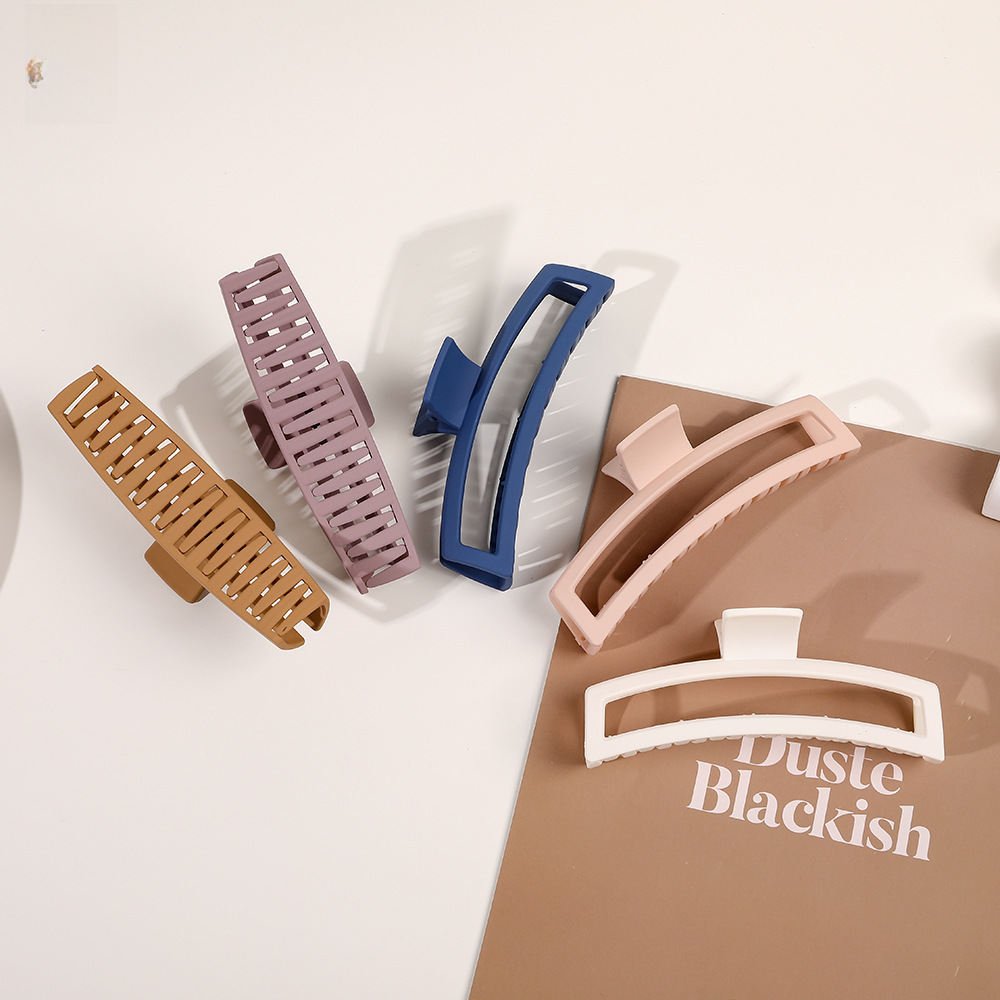 Oversized Shark Hair Claw Clip, Korean Morandi Style Hair Accessory_voghion.com