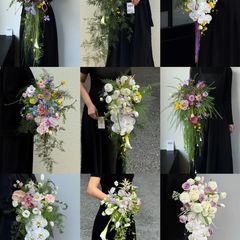 自然风森系|瀑布手捧花| 新娘结婚纱摄影道具家居台面花艺