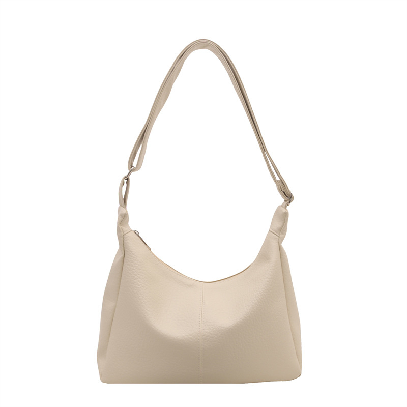 Bolso de axila de cara suave de gran capacidad Bolso especial para mujer 2024 Bolso nuevo estilo Bolso bandolera simple de un solo hombro de color sólido de moda