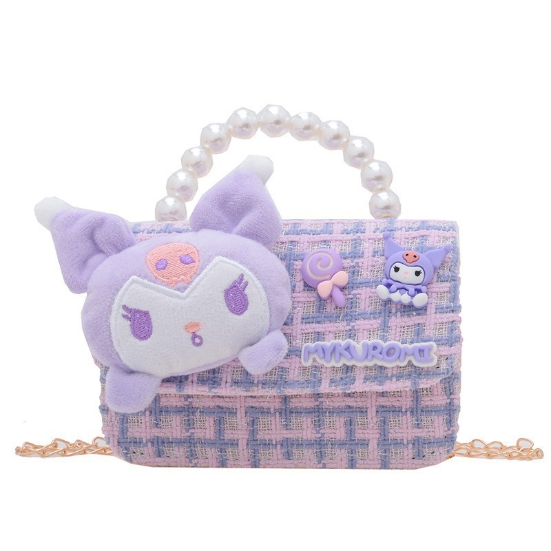 Bagos de moda para niñas de viento fragante 2025, otoño y invierno, nuevos accesorios de bolsos de hombro para niños, bolsos de princesa