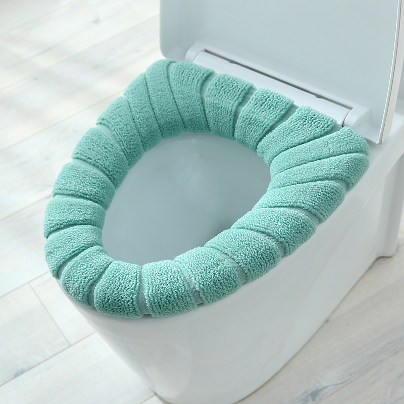 便座クッション、冬用厚みのある便座カバー、オールシーズン対応のユニバーサル家庭用便座、便座ガスケット、ニット便座クッション|undefined