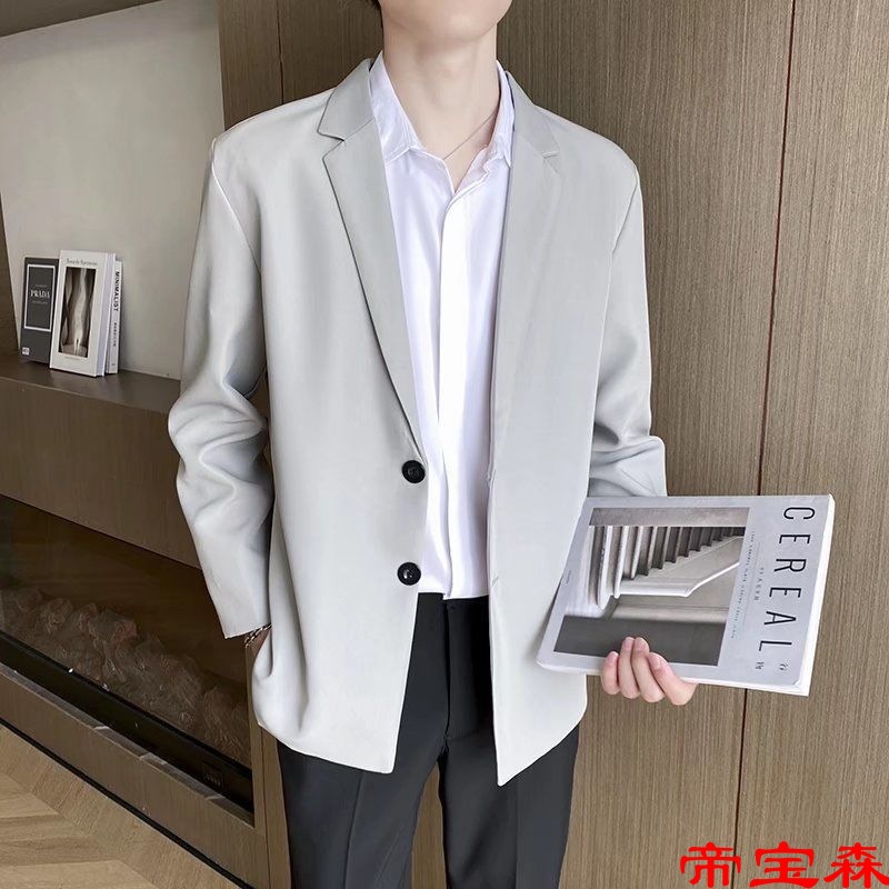 British style leisure time suit 2022 spring and autumn Trend Korean Edition ins Easy handsome Handsome ruffian business affairs Gentleman man 's suit