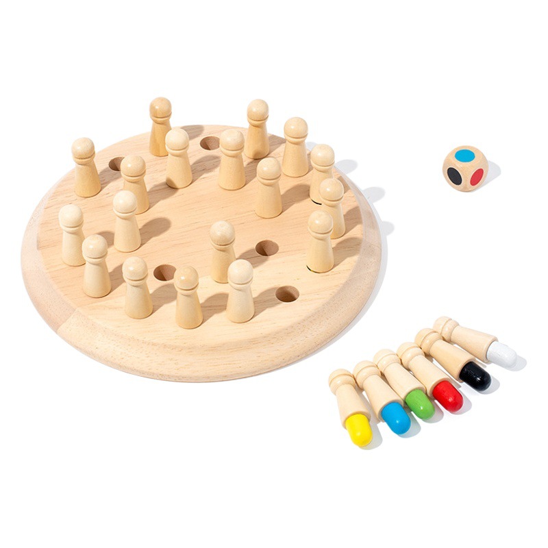 Escritorio de madera color memoria juego de ajedrez memoria concentración entrenamiento madera niños educación temprana juguetes educativos