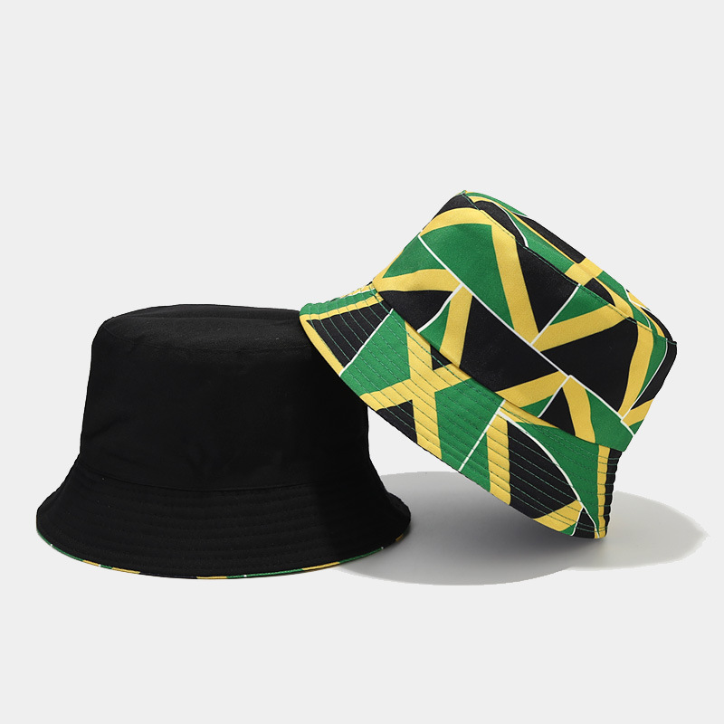 128g Weight Bucket Hat Hats Type Unisex Casual Style Elegant Basic National Flag Printing Bucket Hat