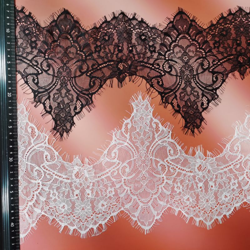 Nylon large wave eyelash lace width 23cm good quality clothing lace underwear accessories wholesale