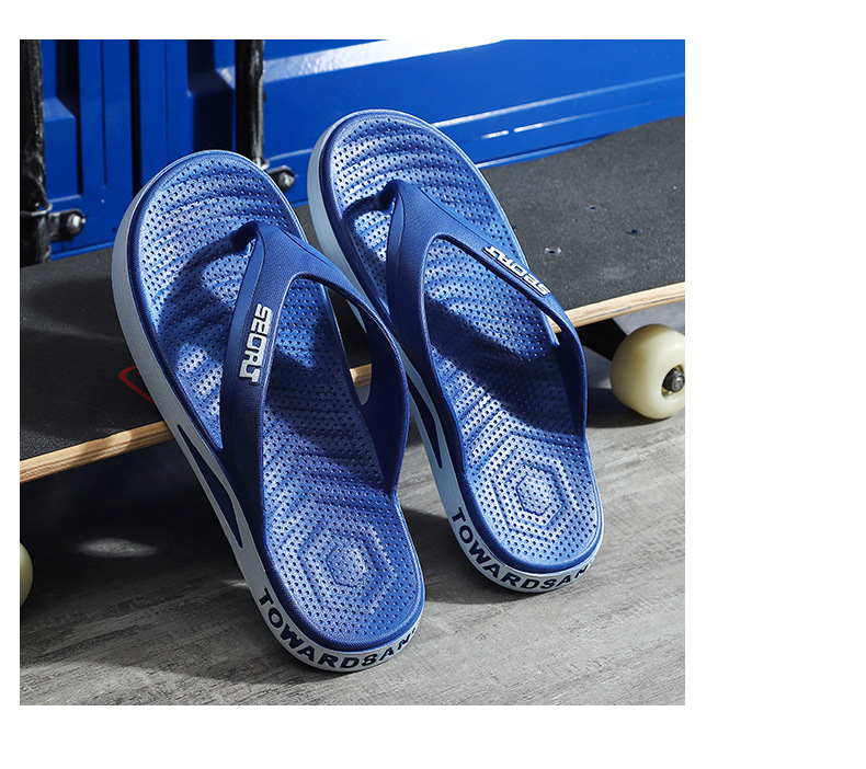 Pantofole personalizzate a spina di pesce per capispalla estivi sportivi casual Piedini con clip in PVC Sandali da spiaggia da uomo con fondo piatto_voghion.com