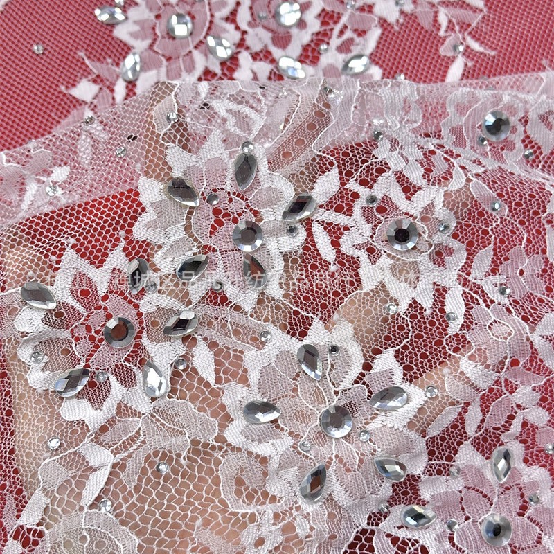 3 metros de tela de encaje al por mayor de moda europea y americana de lujo industria pesada vestido de boda vestido de moda tela de vestido