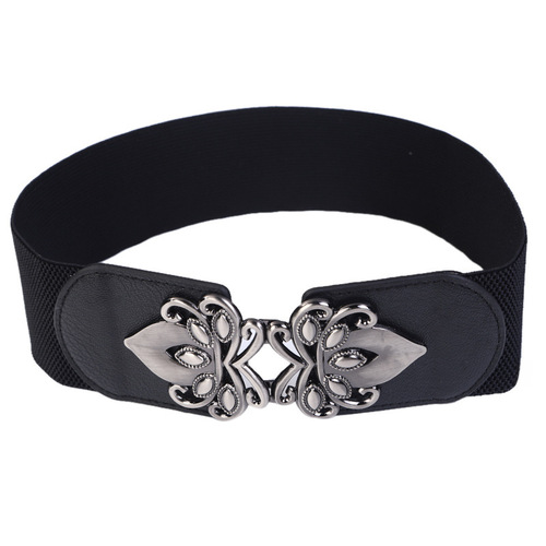 Manufacturer's special sale women's elastic waistband fashionable wide waist closure new casual match skirt decorative wide belt