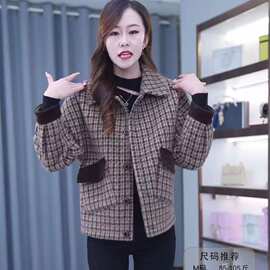 2025年新款加厚小香风外套女冬季外套短款洋气外穿针织开衫上衣潮