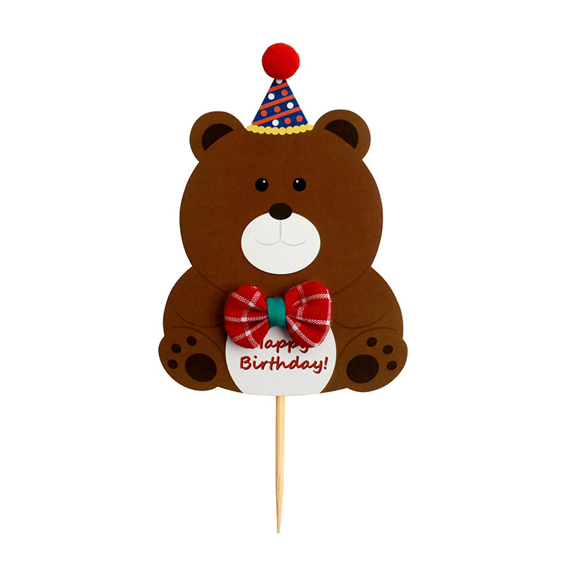 The Year of the Tiger Cake Decoration Cartoon Little Tiger Cup Plug -in Tiger Baby Birthday Party Hat Animals Account