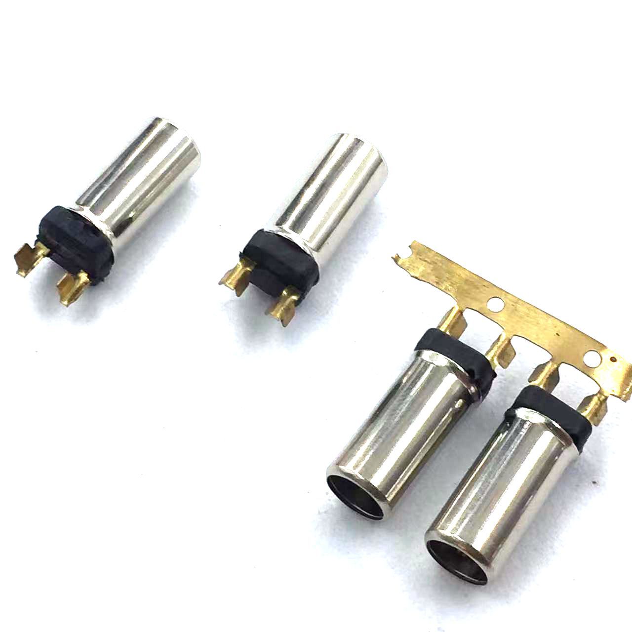 DC5521(F7MM)连带插座   5.5*2..1免焊卯压式母座