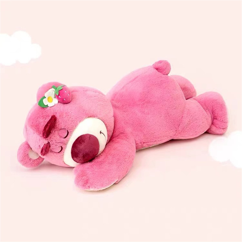熊毛绒玩具儿童安抚抱枕摆件玩偶七夕节生礼物趴草莓熊公仔维尼熊