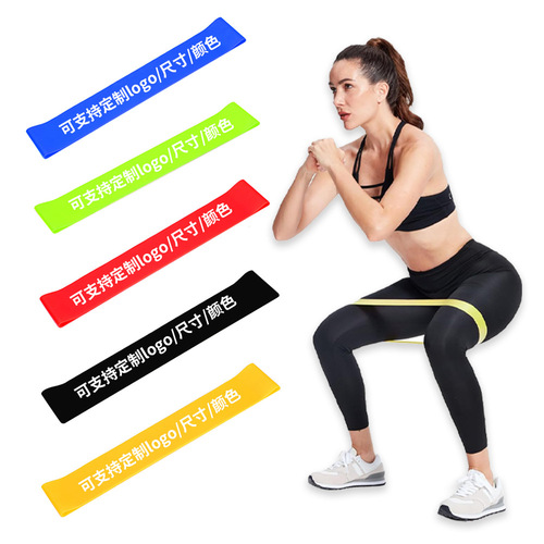 Amazon TPE yoga pull ring fitness body resistance band squat hip lift ring elastic ring five-piece set