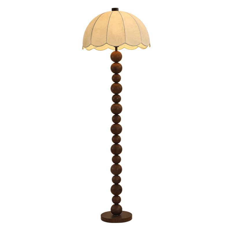 Lámpara de pie medieval francesa Vintage Wabi-Jifeng Atmósfera Sala de estar Dormitorio Sala de estudio Protección ocular avanzada Lámparas decorativas de tela image 5