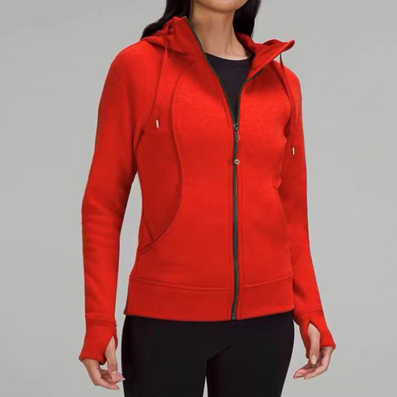 2025 primavera y verano ocio invierno encapuchado LULU chaqueta de yoga con chaqueta deportiva cálida al aire libre