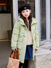 巴拉巴拉儿童羽绒服女童中长款2023新款韩版女童白鸭绒宝宝洋气加